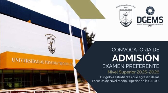 Convocatoria Examen preferencial de Admisión Nivel Superior 2025-2026 UABJO