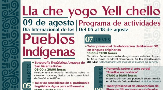 Conmemora Oaxaca Día Internacional de los Pueblos Indígenas con actividades lingüísticas: ILEO