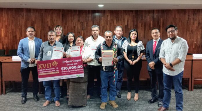 Entrega Secretaría de Honestidad Premio Nacional de Contraloría Social 2025 en su etapa estatal