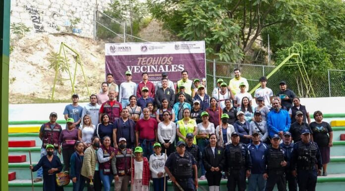 Tequio vecinal en Santa Rosa Panzacola fortalece la construcción de una ciudad limpia y segura
