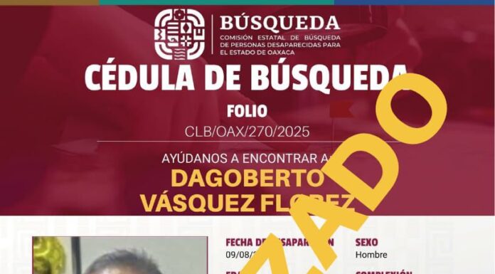 Trabajo coordinado entre CLB Oaxaca y Cruz Roja Mexicana permite localización de persona reportada como desaparecida