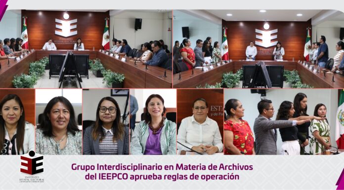 Grupo Interdisciplinario en Materia de Archivos del IEEPCO aprueba reglas de operación