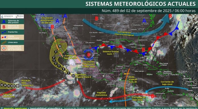 Se prevén lluvias y tormentas vespertinas en Oaxaca por onda tropical 30