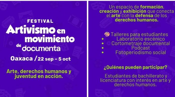 UABJO invita a participar en el festival “Artivismo en movimiento de Documenta”
