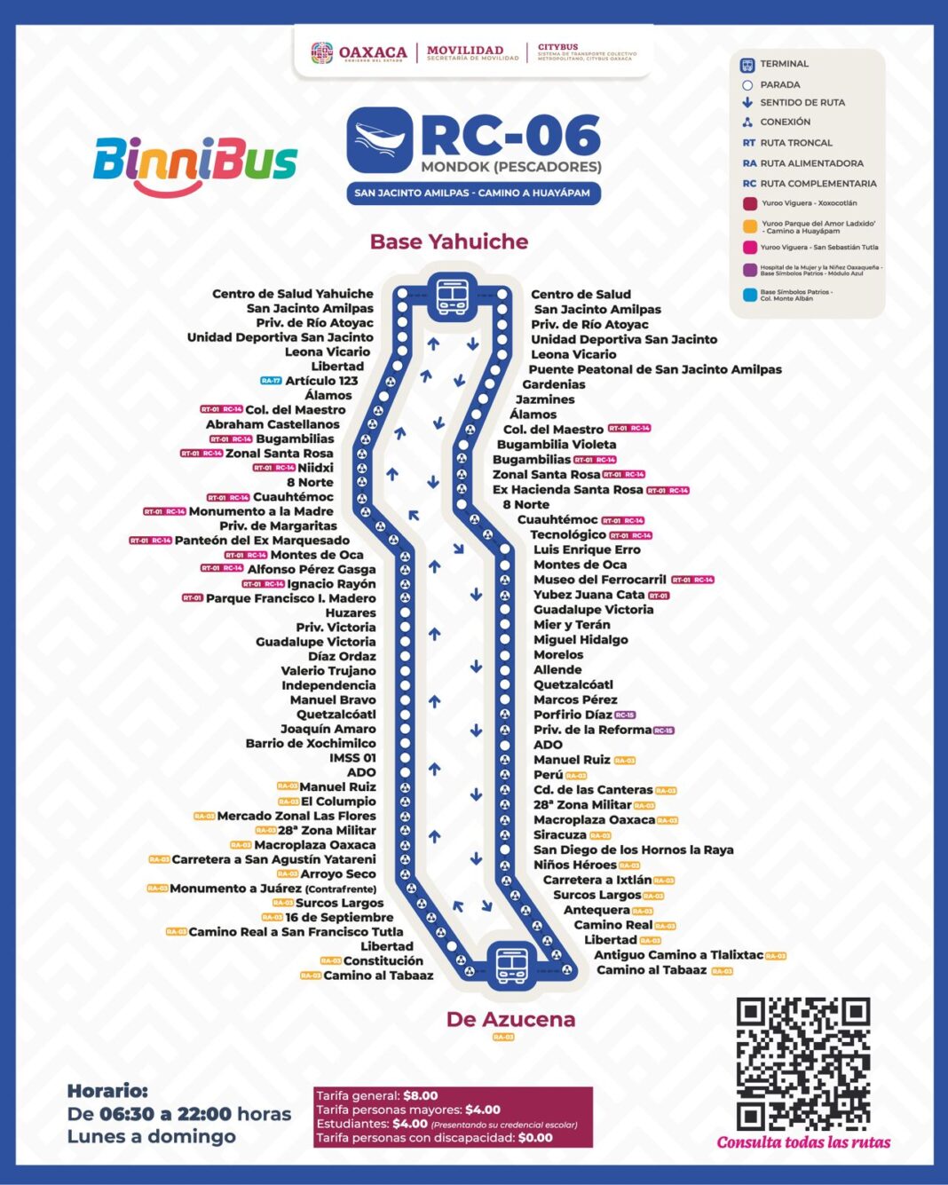 Amplía BinniBus rutas RC06 y RC15 a San Jerónimo Yahuiche e Internado de Reyes Mantecón 1