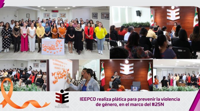 IEEPCO realiza plática para prevenir la violencia de género, en el marco del #25N