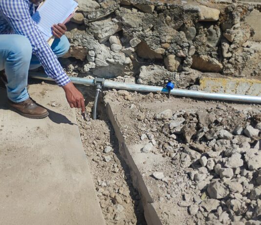 Continúa Ceabien rehabilitación sistema de agua potable en San Andrés Zabache