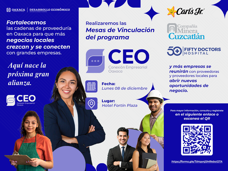 Invita Sedeco a Mipymes y personas emprendedoras a participar en el programa Conexión Empresarial Oaxaca 1