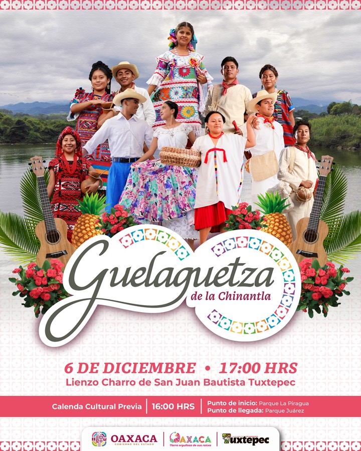 Todo listo para celebrar la primera Guelaguetza de la Chinantla 2025 (1)