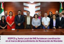 IEEPCO y Junta Local del INE fortalecen coordinación en el marco del procedimiento de Revocación de Mandato