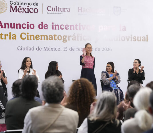 Presidenta anuncia Plan Integral de Apoyo al Cine Nacional; incluye un incentivo fiscal de 30% del ISR a proyectos realizados en el país