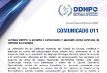 Interviene #DDHPO ante atentado a comunicador en la Costa y asesinato a defensora del territorio en Totolápam