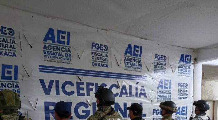 Fiscalía de Oaxaca junto con SEDENA, MARINA y GN, ejecutan cateo en la Costa y aseguran diversas bolsas de droga