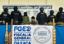 Fiscalías de Oaxaca y Veracruz, con SSP, SSPC, DEFENSA, Marina y GN, desarticulan casa de seguridad de célula delictiva que operaba en límites interestatales