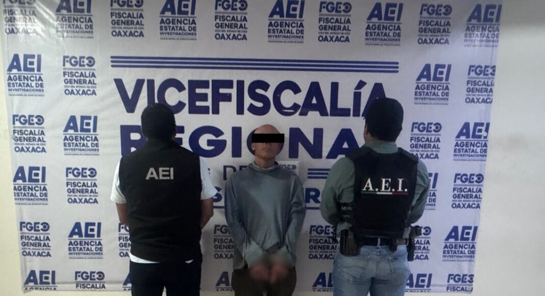 Fiscalía de Oaxaca captura a un sujeto por el delito de homicidio cometido en Miahuatlán de Porfirio Díaz