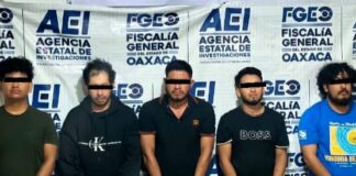 En menos de 48 horas, Fiscalía de Oaxaca y Gabinete de Seguridad detiene a cinco probables responsables de cuádruple homicidio en el Istmo
