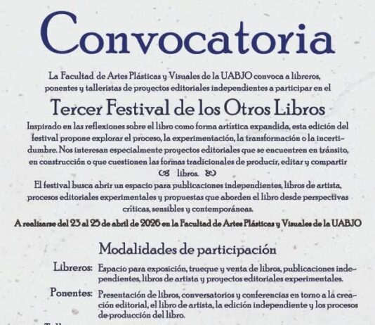 La Facultad de Artes Plásticas y Visuales invitan a participar en el “Tercer Festival de los Otros Libros”