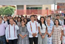 Como parte de un acto solidario, Salomón Jara inaugura las Jornadas Latinoamericanas por Cuba y el centro de acopio “Benito Juárez – José Martí” en el Parque Juárez El Llano