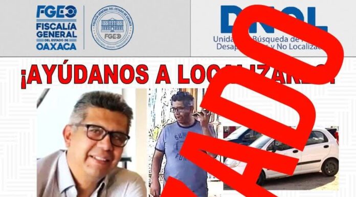 Fiscalía de Oaxaca y Policía Estatal de la SSPC encuentran con vida a hombre reportado como no localizado