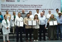 Firman IMSS, Gobierno de Morelos y organizaciones cañeras convenio de aseguramiento para trabajadores del campo