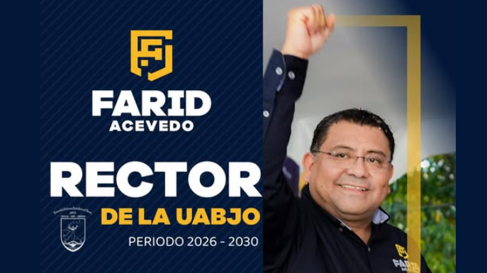 Farid Acevedo López se proclama ganador de la contienda para rector y agradece a la comunidad universitaria