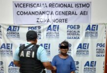 FGEO ejecuta orden de aprehensión por violación equiparada agravada en contra de una menor de edad en la región del Istmo