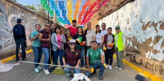 Realizan tequio en el Barrio de Xochimilco