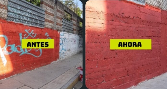 Vecinas y vecinos se suman al tequio en la colonia del Maestro