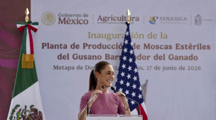 Presidenta inaugura Planta de Producción de Moscas Estériles del Gusano Barrenador del ganado en Metapa de Domínguez, Chiapas