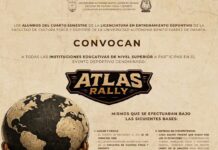 Los alumnos del cuarto semestre de la Licenciatura en Entrenamiento Deportivo de la Facultad de Cultura Física y Deporte de la UABJO los invita al ATLAS RALLY 2026