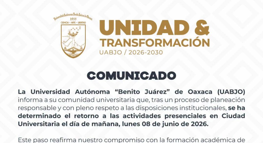 Comunicado de la UABJO