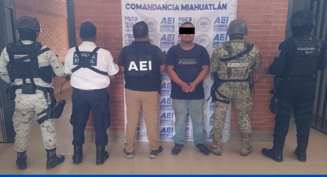 Ejecuta Fiscalía de Oaxaca orden de aprehensión por tentativa de feminicidio ocurrido en Miahuatlán de Porfirio Díaz