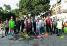 Realizan Mega Tequio en el Centro Histórico de Oaxaca de Juárez