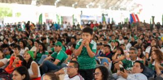 Vibra Parque Primavera Oaxaqueña con grito de ¡Goool!; Un éxito la transmisión de partido inaugural del Mundial 2026