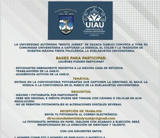 La UABJO te invita a participar en el Concurso de Fotografía “Miradas de la Guelaguetza Universitaria”