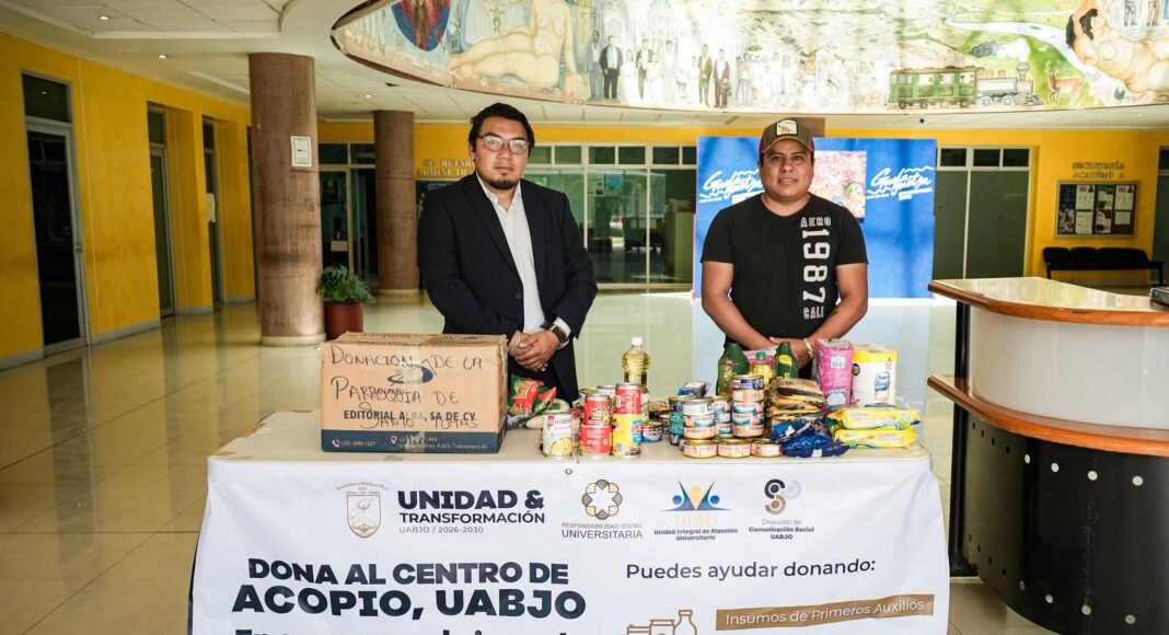 PERMANECE ACTIVA CAMPAÑA DE ACOPIO DE LA UABJO EN APOYO A VENEZUELA