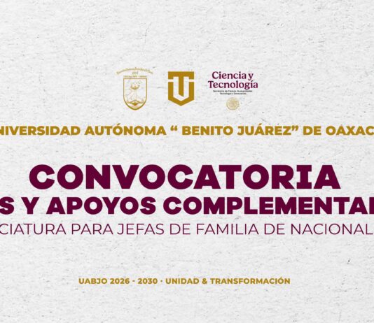 UABJO abre la convocatoria de becas para las estudiantes de nivel licenciatura de las diversas unidades académicas de esta Universidad.