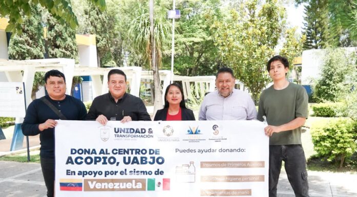 UABJO ENTREGA VÍVERES AL DIF ESTATAL PARA APOYAR A FAMILIAS AFECTADAS POR SISMOS EN VENEZUELA
