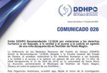 Emite Ombudsperson Recomendación por niña desaparecida en Teotitlán de Flores Magón