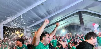 Con entusiasmo y orgullo, vecinas y vecinos de Oaxaca de Juárez se reunieron este domingo para apoyar a la Selección Mexicana en su encuentro frente a Inglaterra