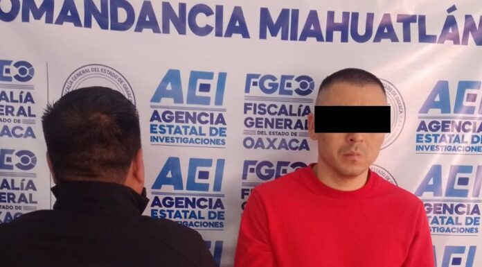 Cumple FGEO orden de aprehensión por colaboración con la Fiscalía de Zacatecas; detienen en Oaxaca a probable responsable de doble homicidio.