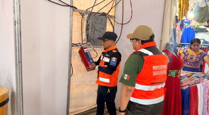 Protección Civil refuerza acciones preventivas durante las Expo Ferias de la Guelaguetza
