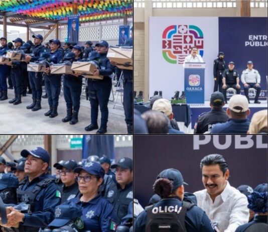 Coordinación institucional fortalece a las corporaciones de seguridad de Oaxaca de Juárez