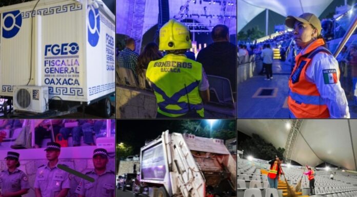 Limpieza, seguridad y orden durante Donají…La Leyenda en el Auditorio Guelaguetza.