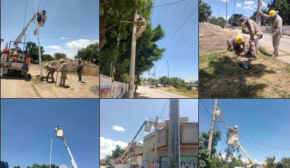 Municipio de Oaxaca de Juárez rehabilita alumbrado público en Viguera, puente Bicentenario y Riveras del Atoyac