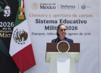 Presidenta Claudia Sheinbaum encabeza clausura y apertura de cursos del Sistema Educativo Militar 2026