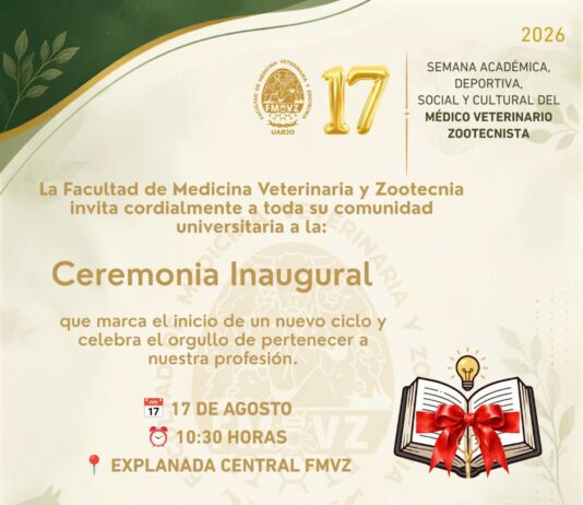 UABJO invita a su comunidad estudiantil a la Semana Académica, Deportiva, Social y Cultural del Medico Veterinario Zootecnista