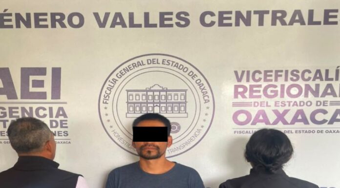 Obtiene FGEO vinculación a proceso y prisión preventiva contra probable responsable del delito de violación, cometido en agravio de una adolescente ocurrida en Zaachila