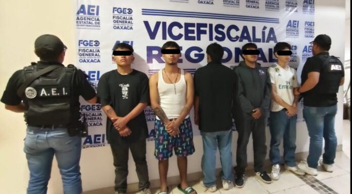 En operativo inmediato, FGEO libera a víctima de secuestro y capturan a cinco personas en Santa Lucía del Camino