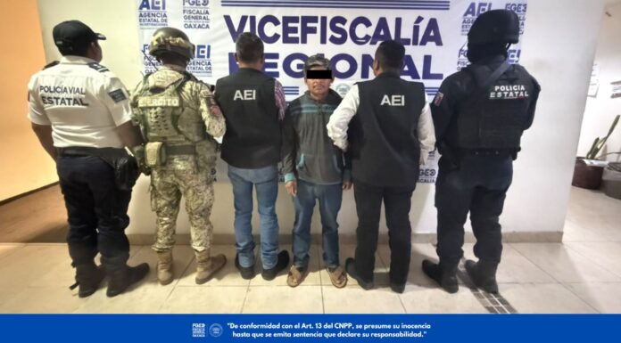 Fiscalía de Oaxaca detiene a probable responsable de homicidio calificado cometido en la Sierra Sur